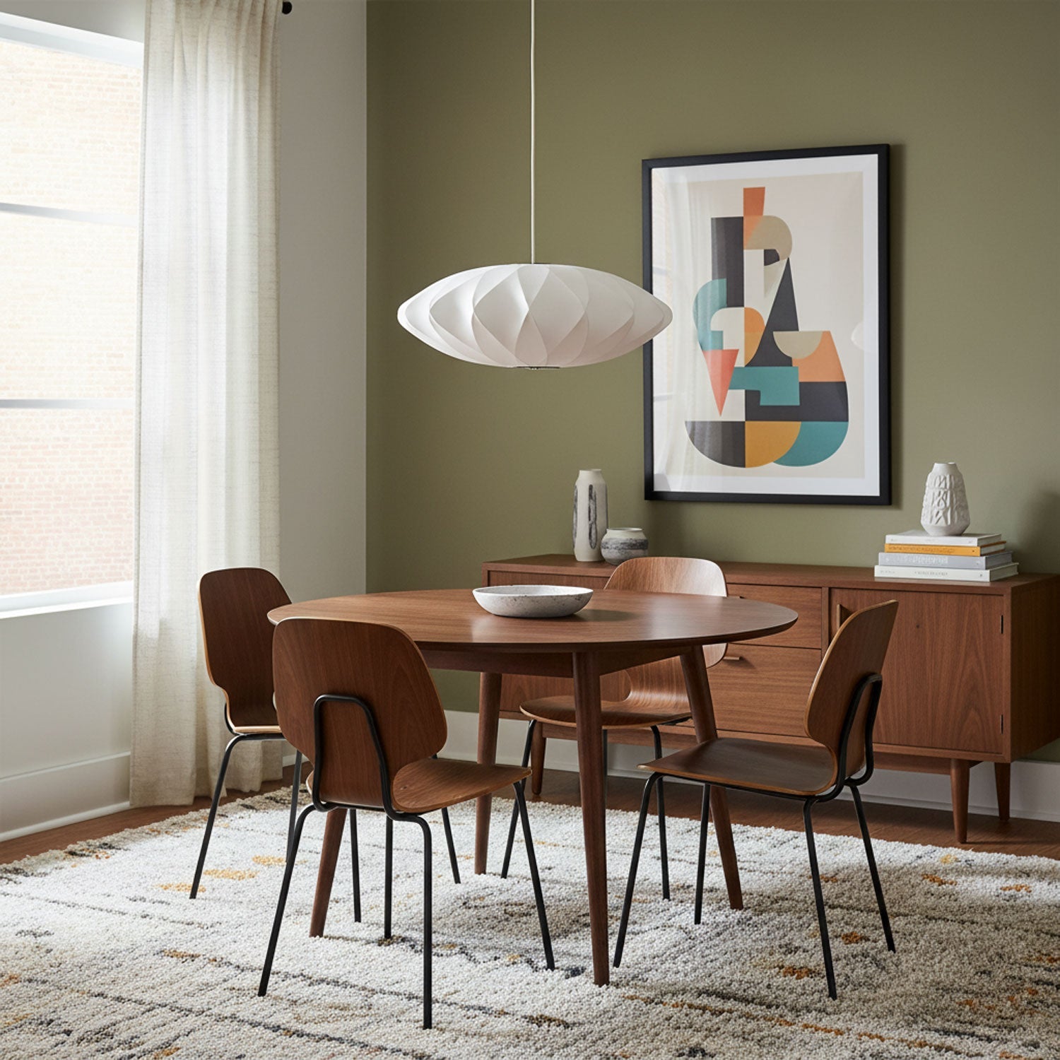 Bubble Mulberry Silk Pendant Lamp