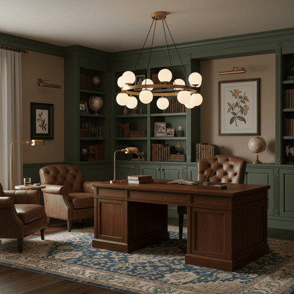Bubbles Brass Ring Chandelier