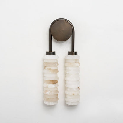 Calla Ribbed Alabaster Sconce