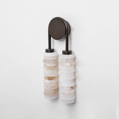 Calla Ribbed Alabaster Sconce