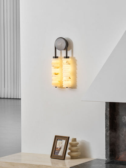 Calla Ribbed Alabaster Sconce