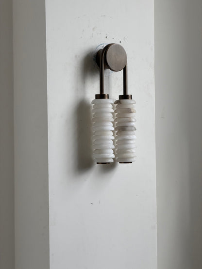 Calla Ribbed Alabaster Sconce
