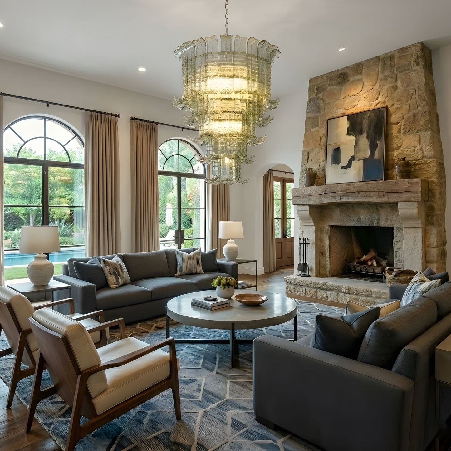 Cascade Murano Chandelier