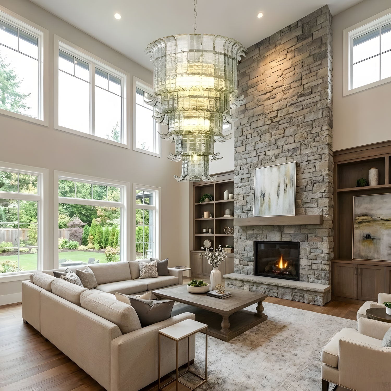 Cascade Murano Chandelier