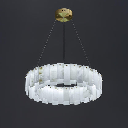 Celestial Alabaster Round Chandelier