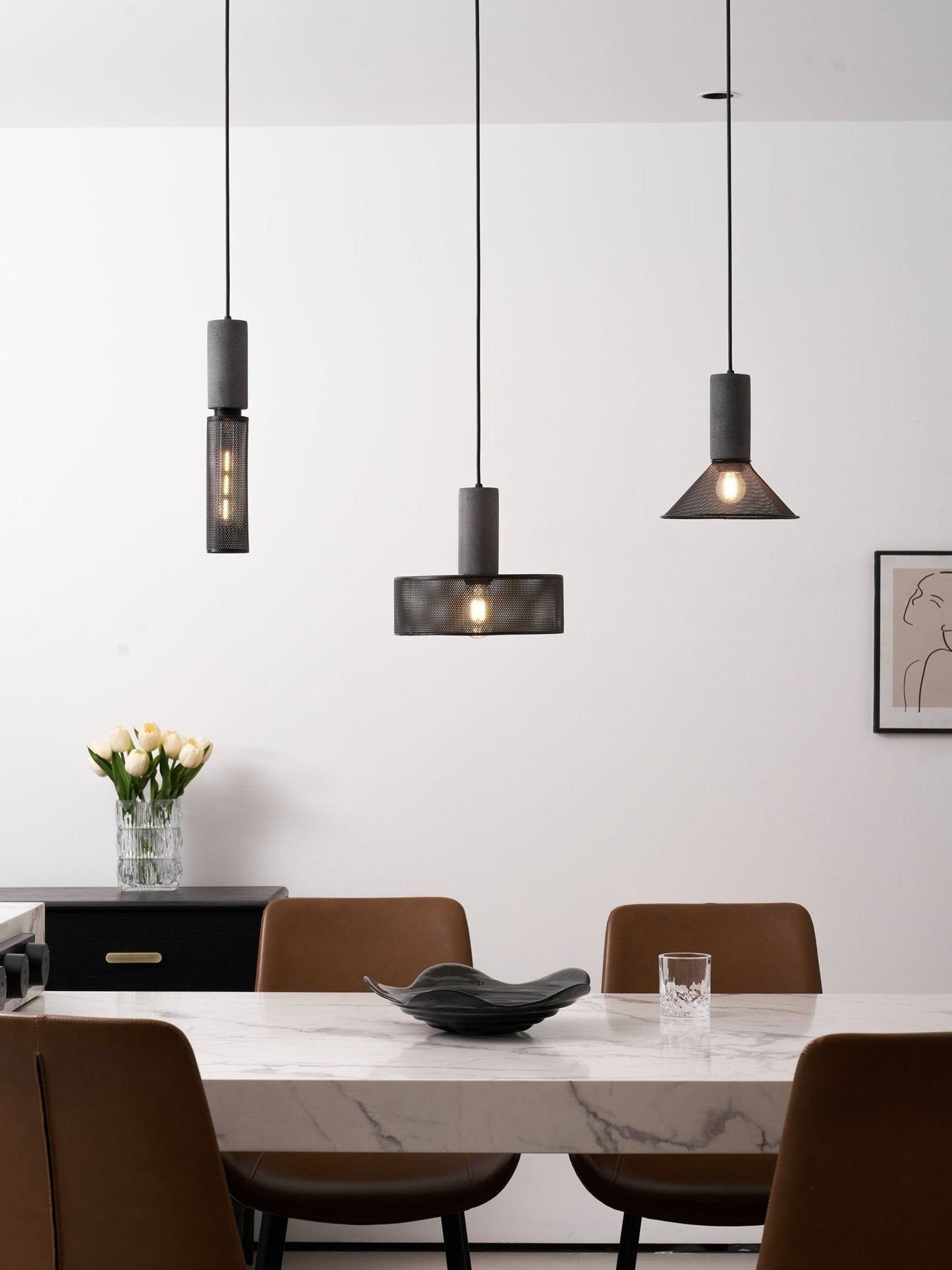 Cement Mesh Pendant Light