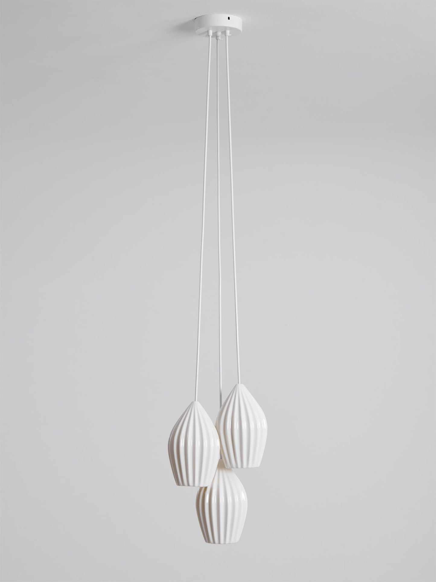 Ceramic Ribbed Pendant Light