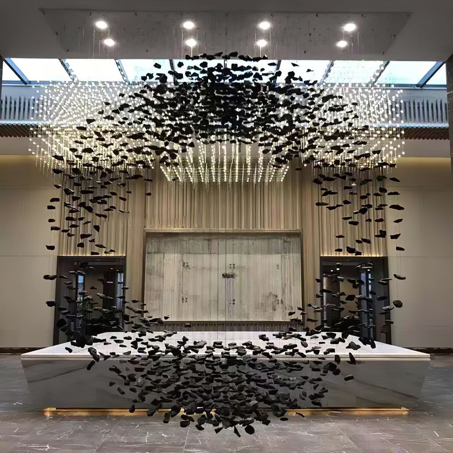 The Charcoal Halo LED Chandelier | Custom Size & Made-to-Order Lighting for Luxury Homes & Commercial Spaces