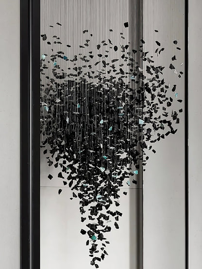 The Charcoal Halo LED Chandelier | Custom Size & Made-to-Order Lighting for Luxury Homes & Commercial Spaces