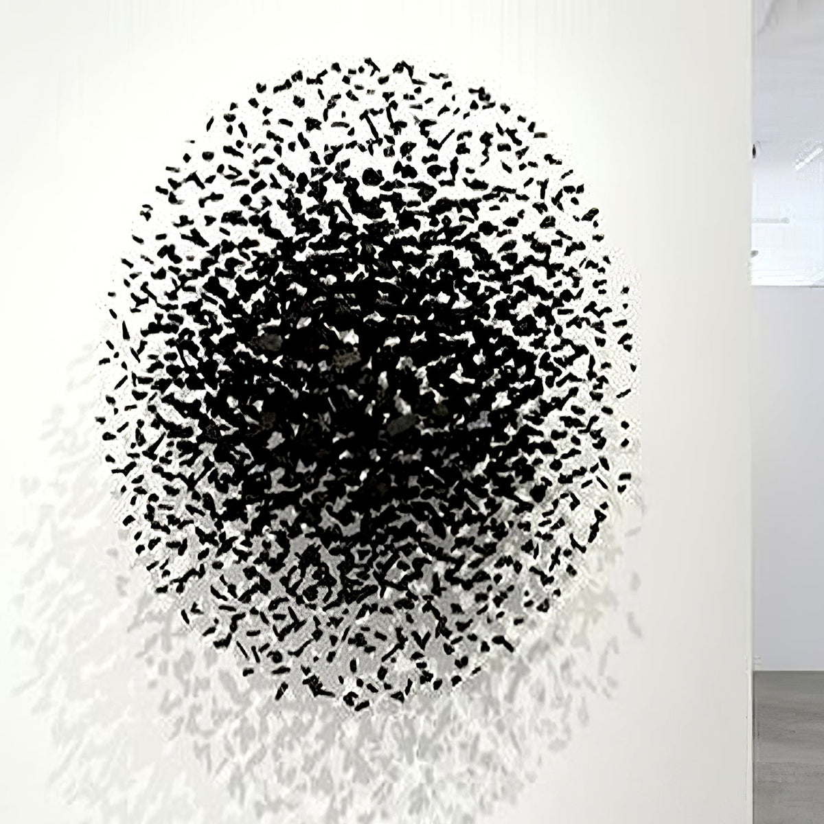 Charcoal Cascade Pixel Chandelier