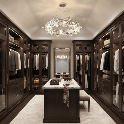 Chrome Round Crystal Chandelier