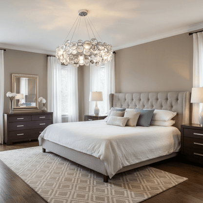 Chrome Round Crystal Chandelier