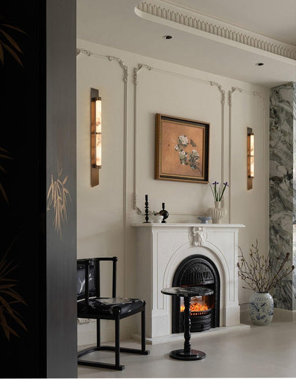 Columnar Alabaster Sconce