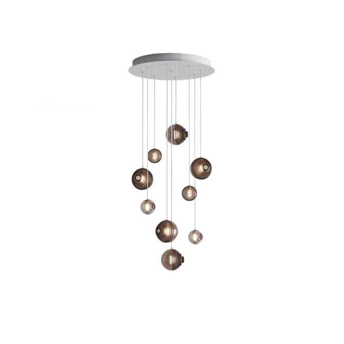 Cosmic Sphere Cascade Chandelier