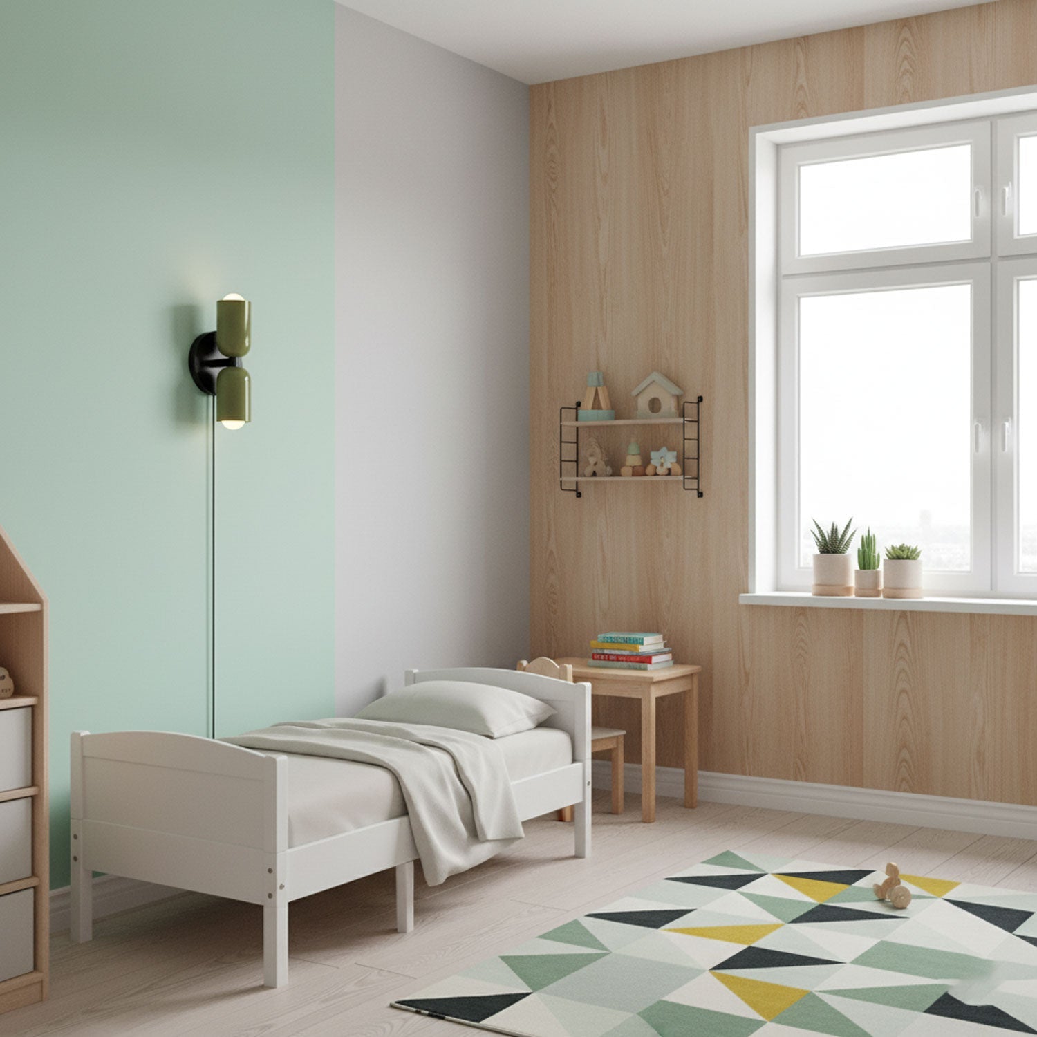 Couleur Double Plug In Wall Lamp