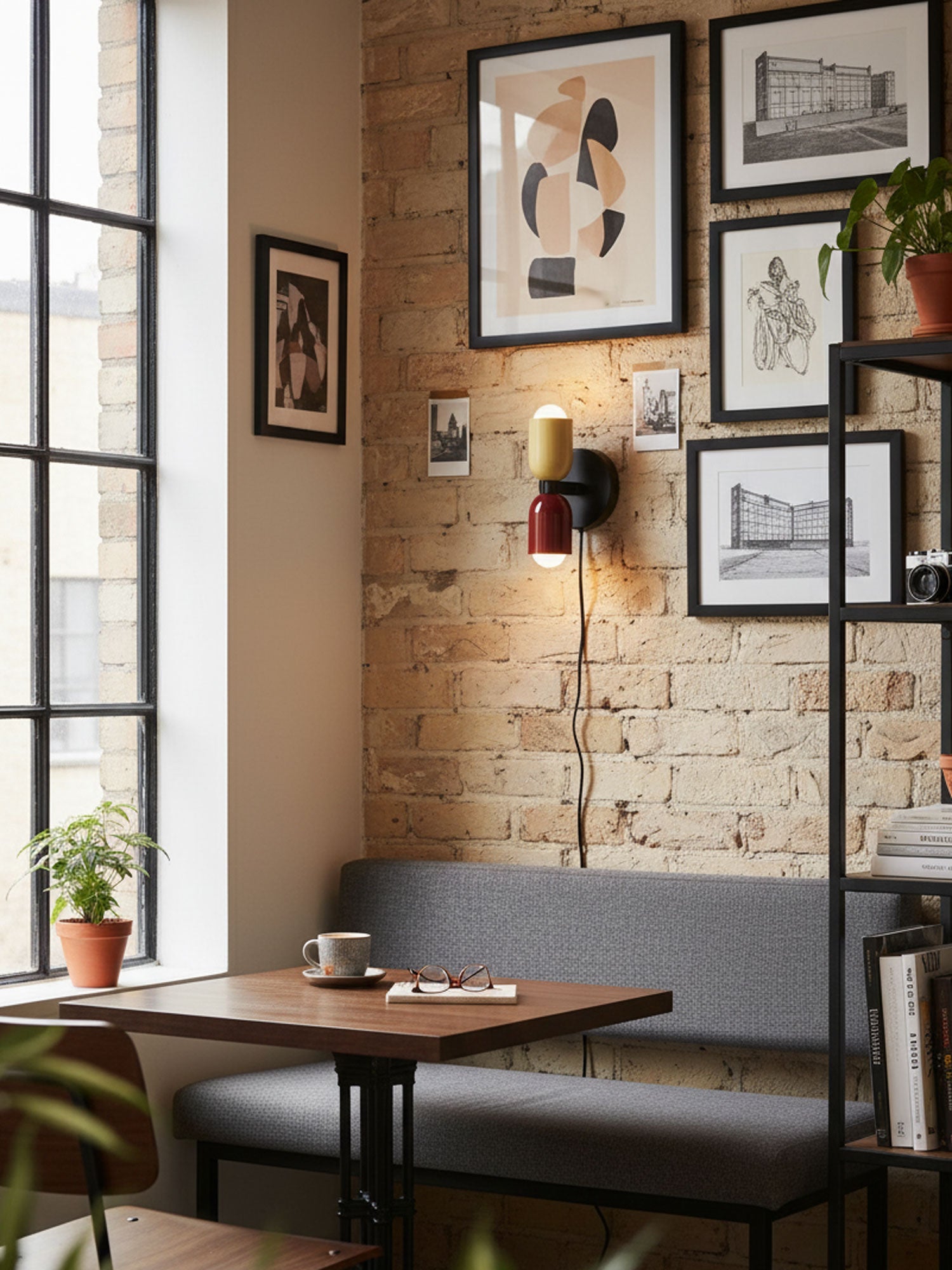 Couleur Double Plug In Wall Lamp