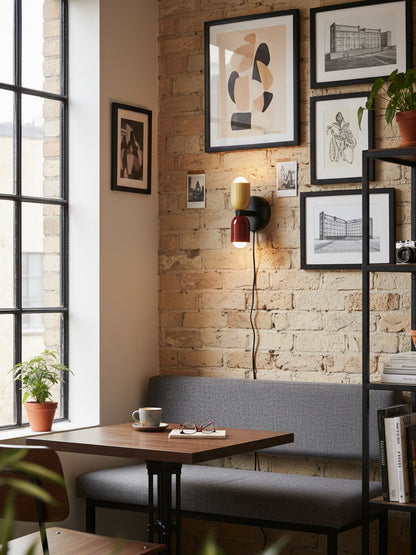 Couleur Double Plug In Wall Lamp