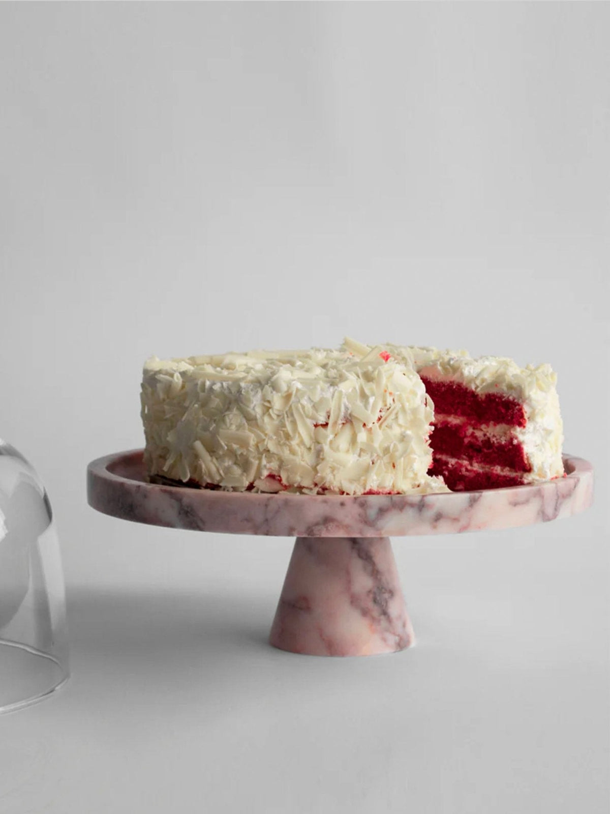 Crimson Marquina Marble Pedestal Tray