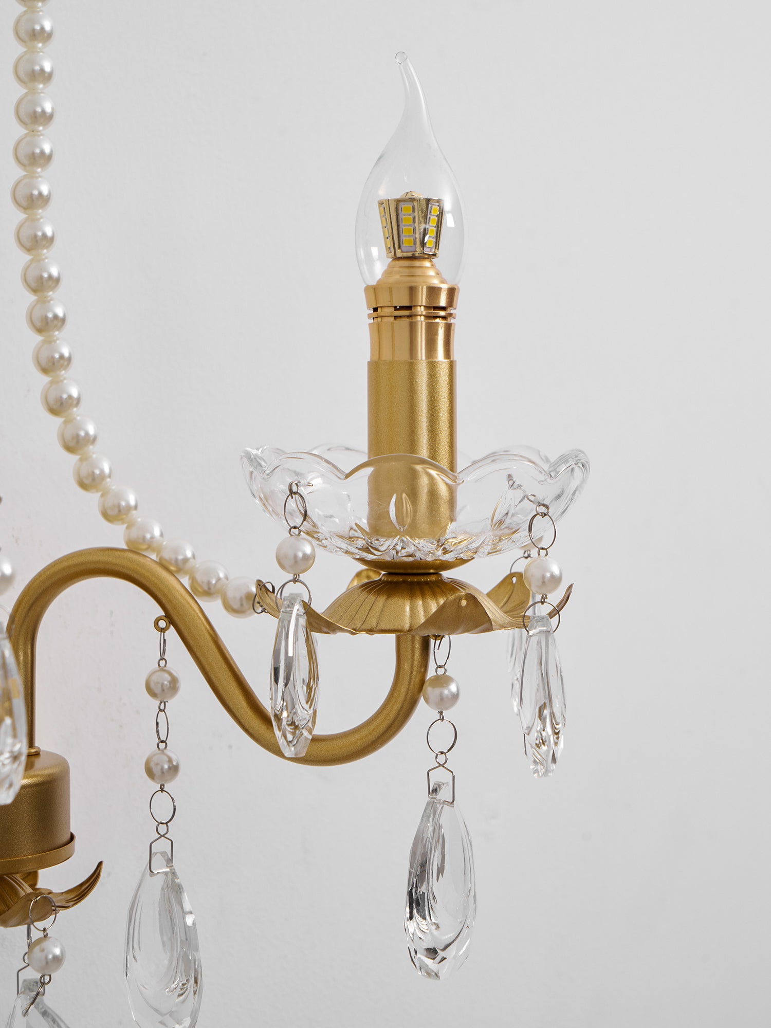Crystal Pearl Chain Wall Lamp