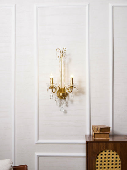Crystal Pearl Chain Wall Lamp