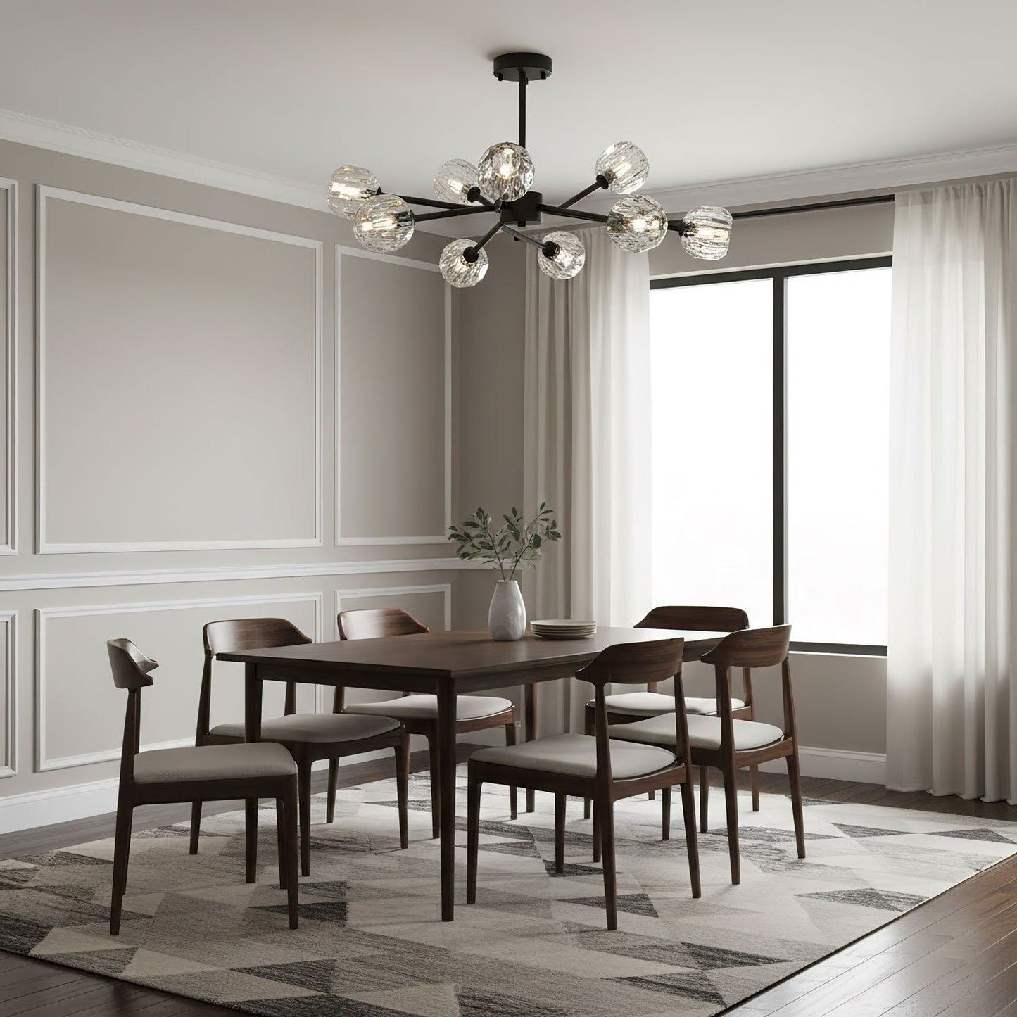 Crystal Ball Round Cluster Chandelier