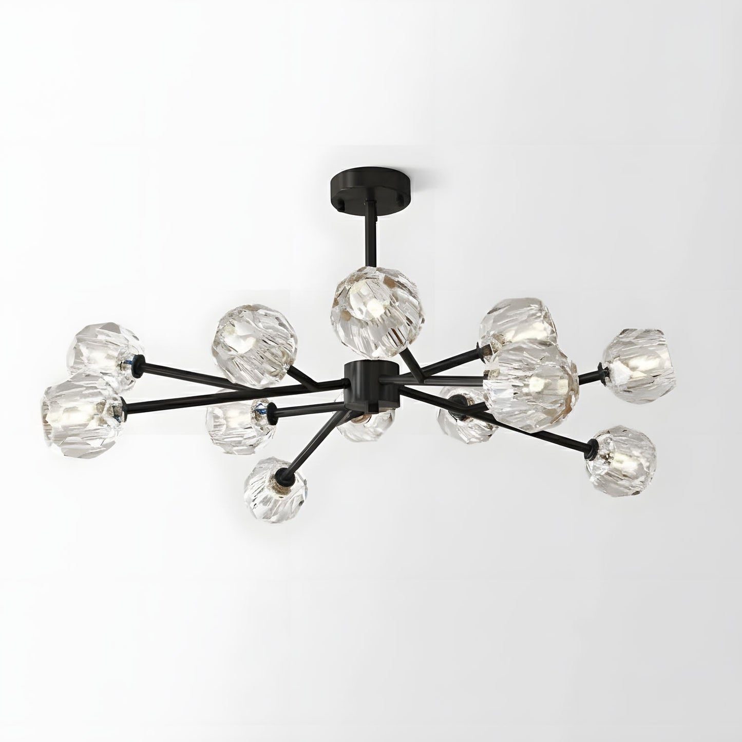 Crystal Ball Round Cluster Chandelier