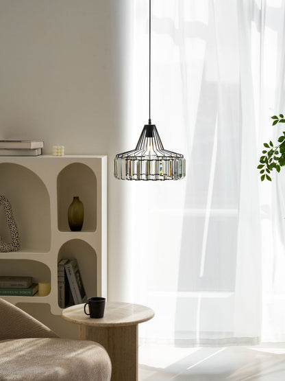 Crystal Drum Pendant Lamp