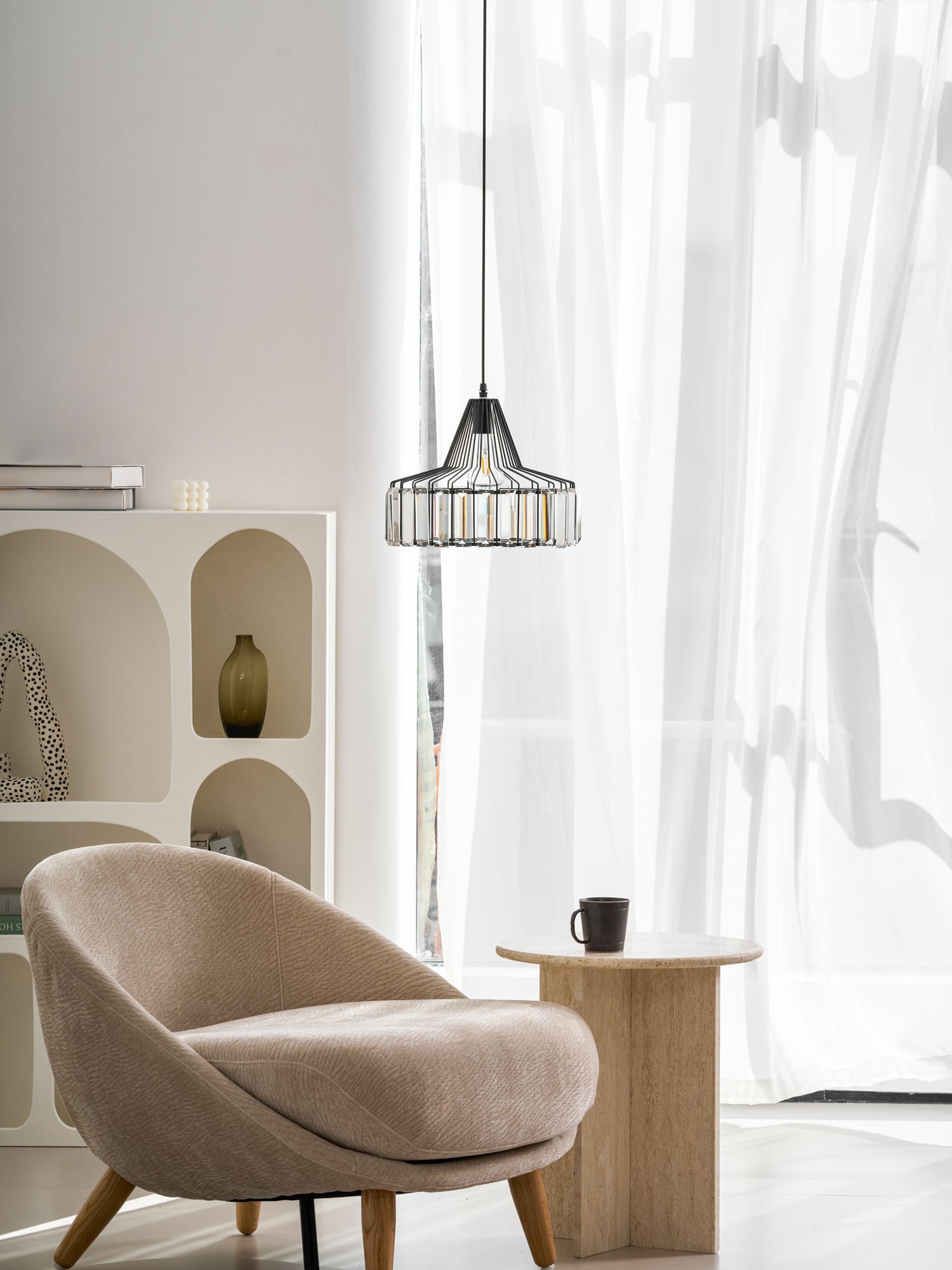 Crystal Drum Pendant Lamp