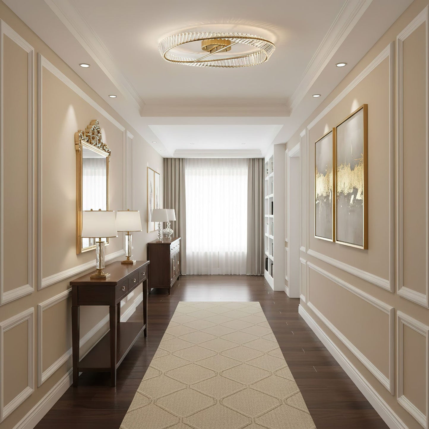 Crystal Rings Ceiling Lamp