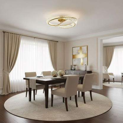 Crystal Rings Ceiling Lamp
