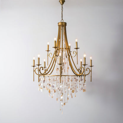 Tatum Lux Shell Crystal Chandelier