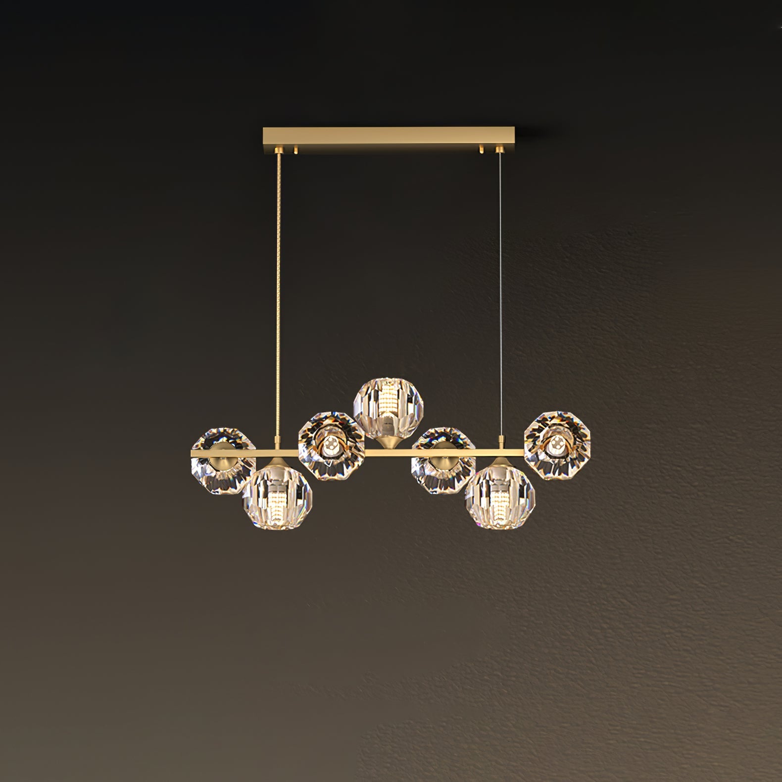 Crystal Glass Ball Chandelier