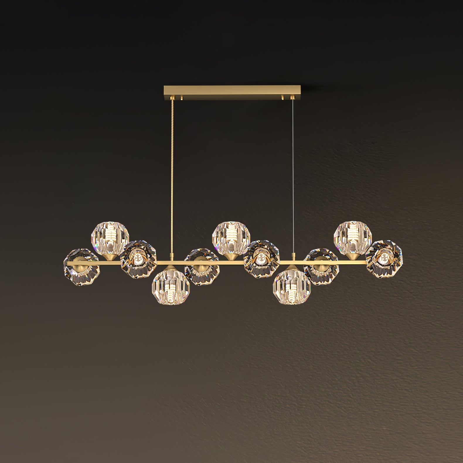 Crystal Glass Ball Chandelier