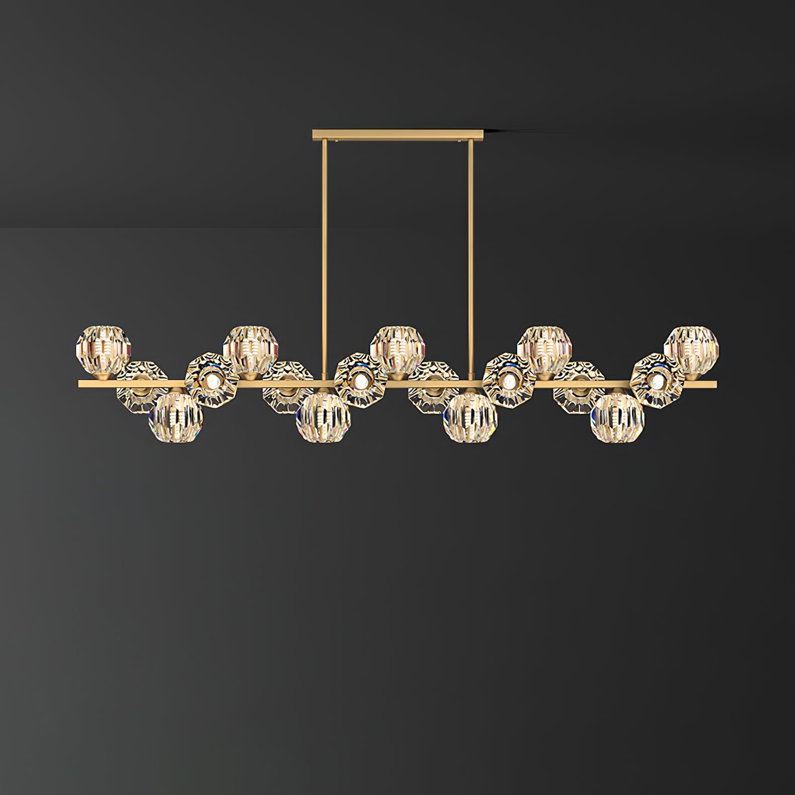 Crystal Glass Ball Chandelier
