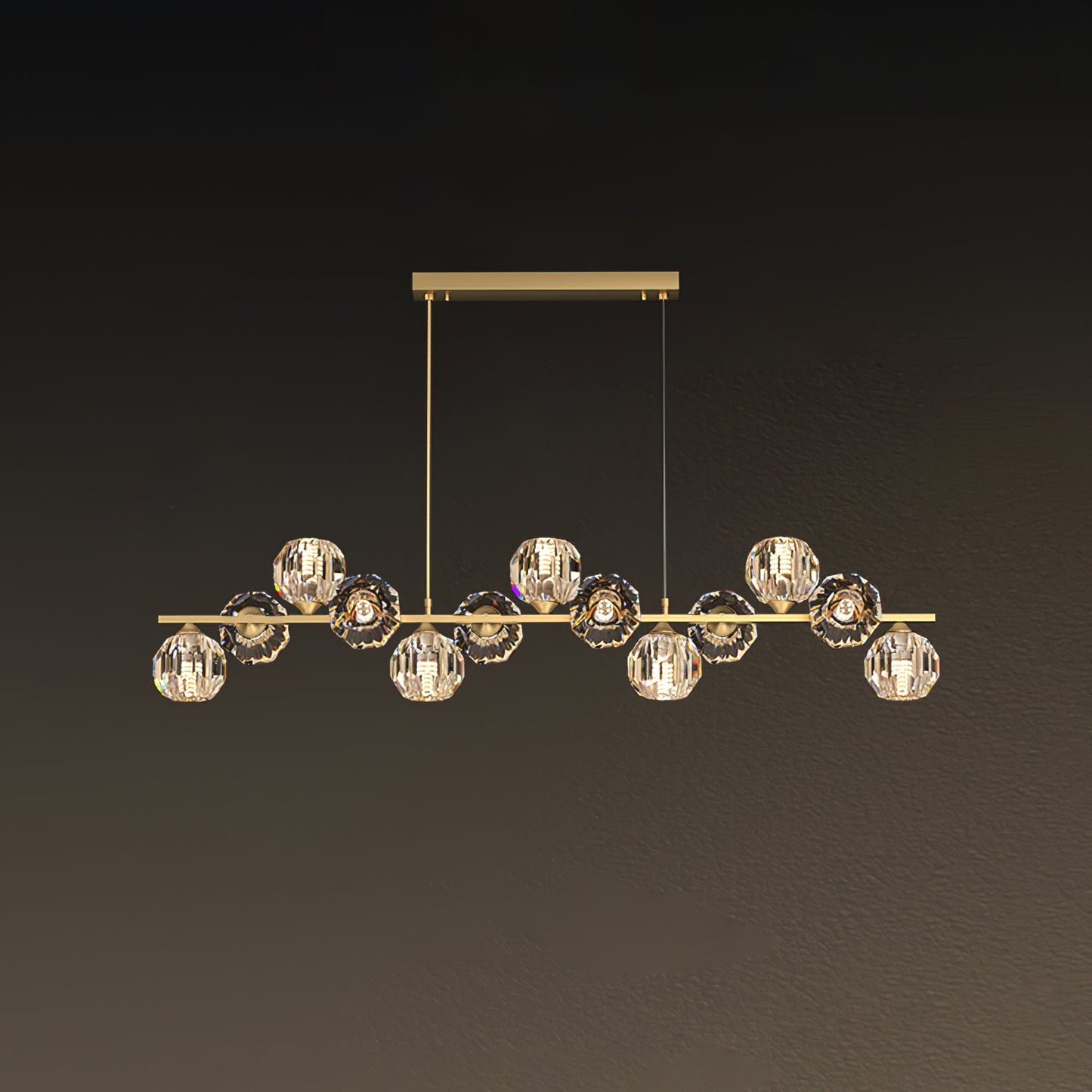 Crystal Glass Ball Chandelier