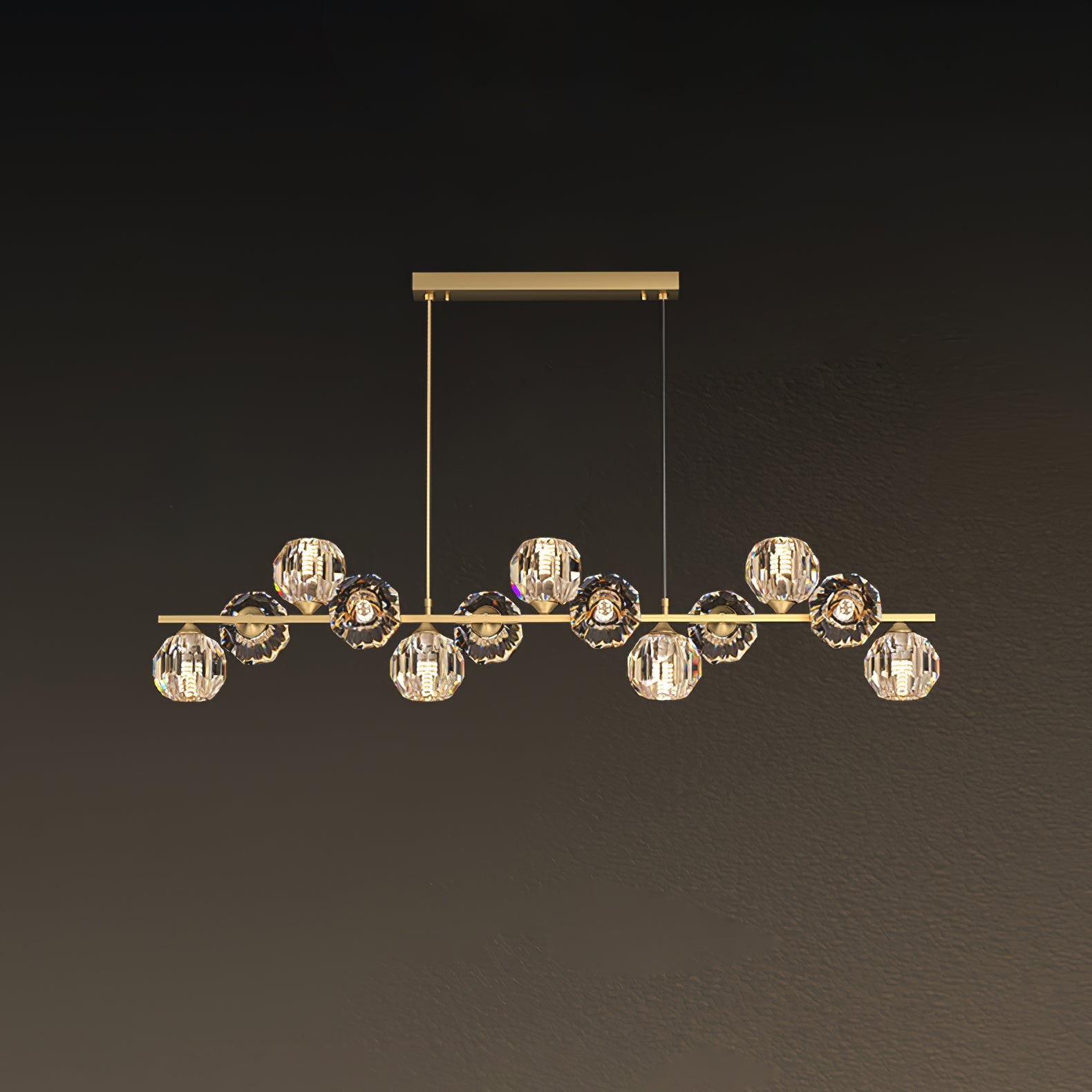 Crystal Glass Ball Chandelier