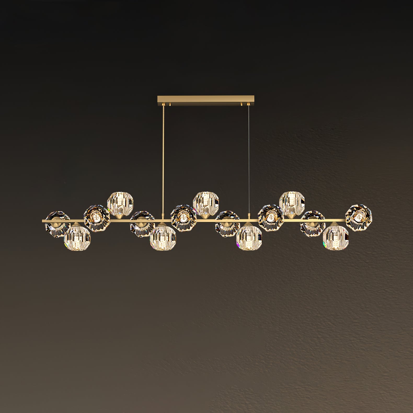 Crystal Glass Ball Chandelier