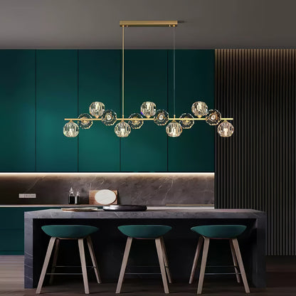 Crystal Glass Ball Chandelier