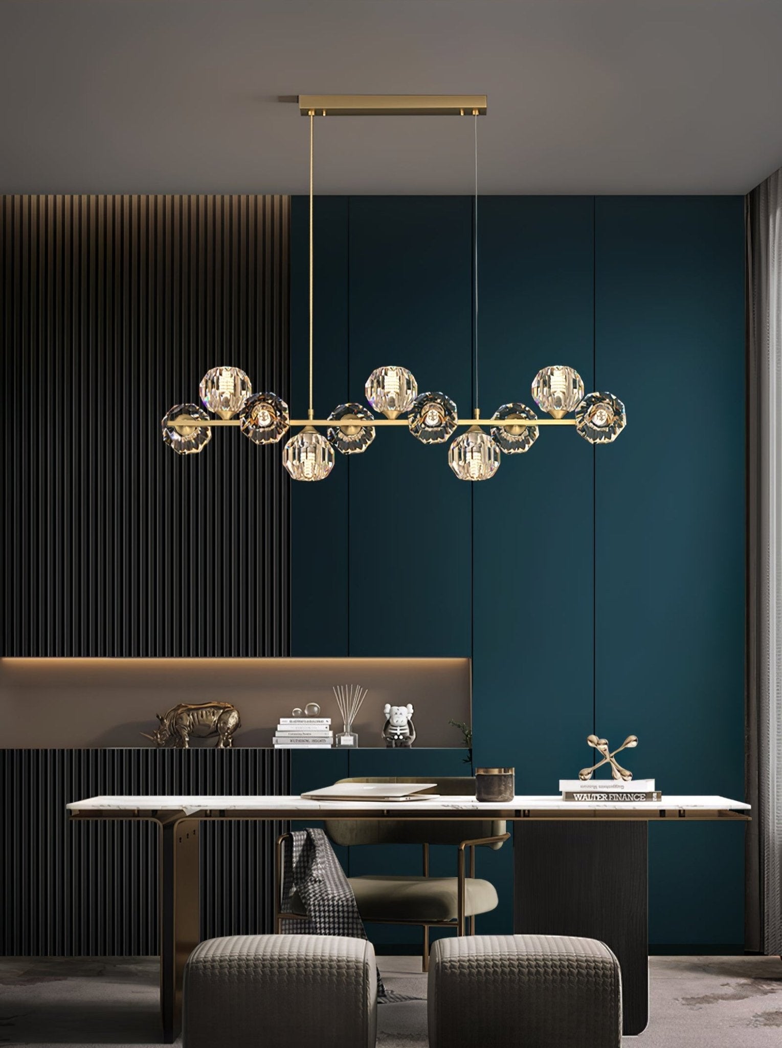 Crystal Glass Ball Chandelier