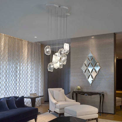 Crystal Rock Cluster Pendant Light