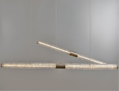 Crystal Stream Linear Pendant Lamp