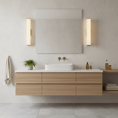 Cuboid Alabaster Wall Light
