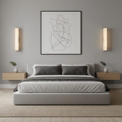 Cuboid Alabaster Wall Light