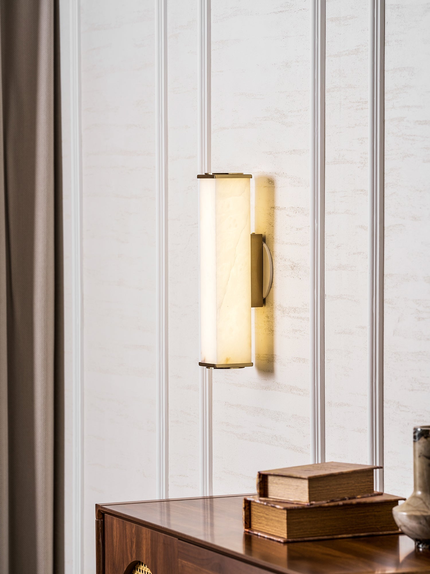 Cuboid Alabaster Wall Light