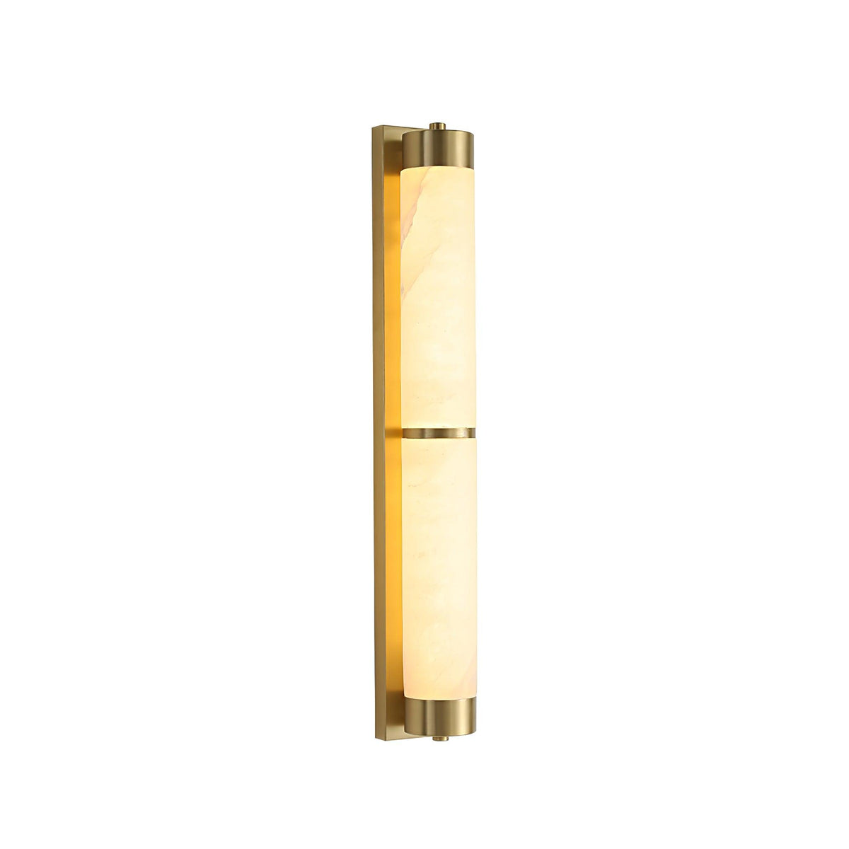 Cylindra Alabaster Brass Wall Light