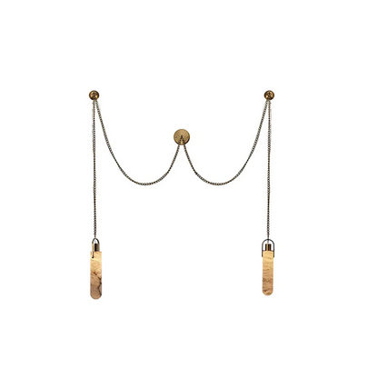 Cylindrical Cluster Alabaster Chandelier