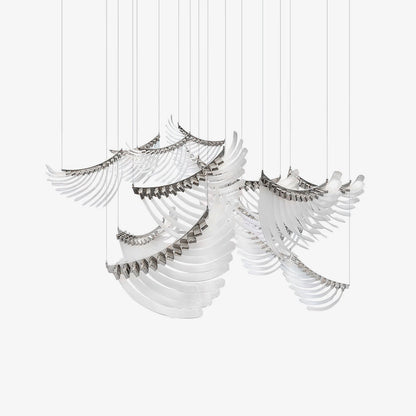 The Bird Feather Wings LED Chandelier | Custom Size & Made-to-Order Lighting for Luxury Homes & Commercial Spaces