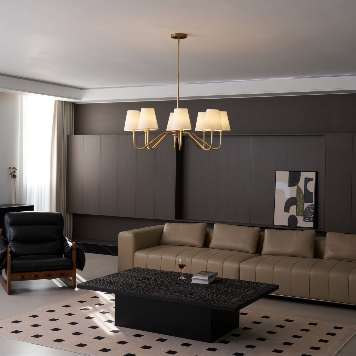 Opaluxe Brass Chandelier