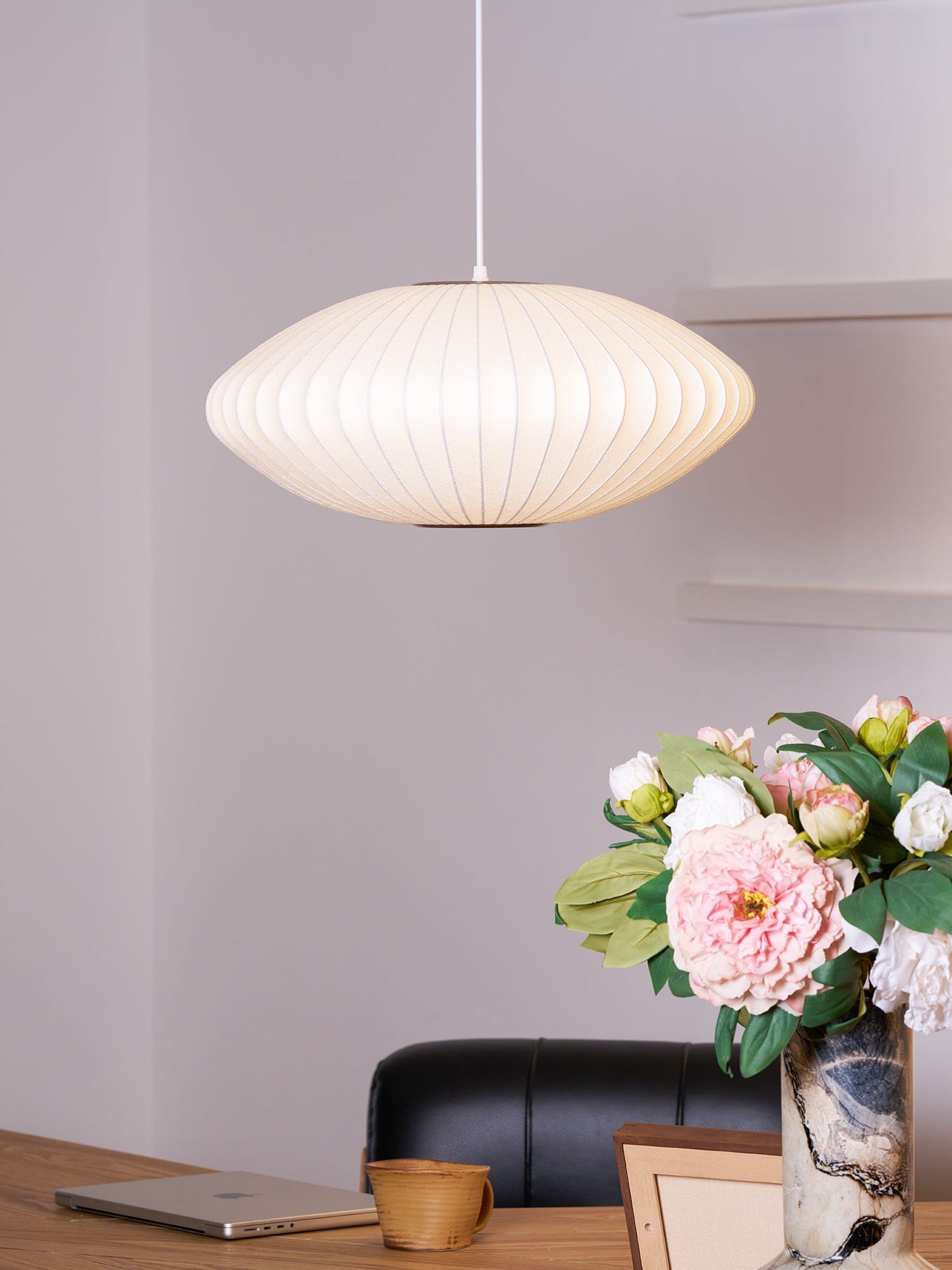 Bubble Mulberry Silk Pendant Lamp
