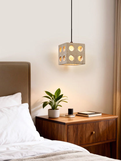 Dice Travertine Pendant Light